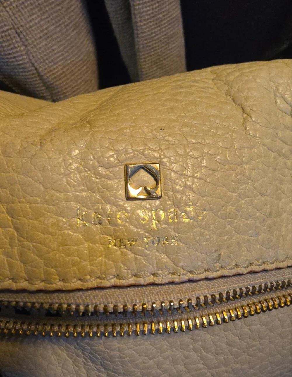 Buttermilk & Black Foldover Leather Southport Avenue Carmen Satchel- Kate Spade